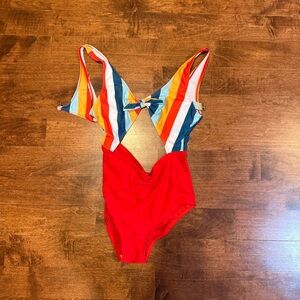 Colorful Striped Swimsuit